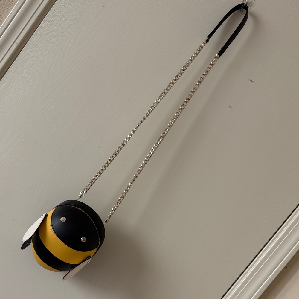 Kate Spade Bee-Themed Crossbody Bag with Chain Strap